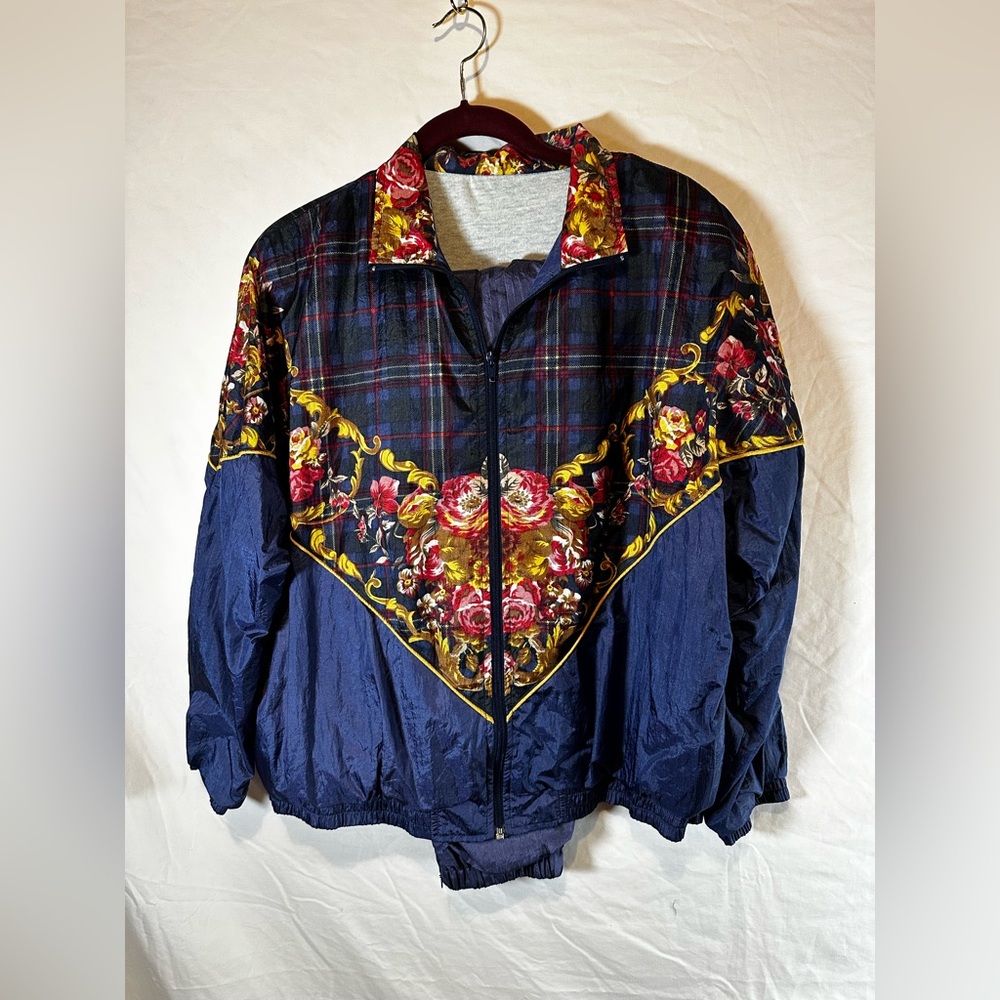 Vintage 90s Sport Full Zip Windbreaker Jacket and Pants set